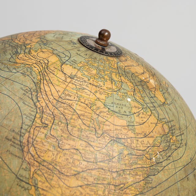American 19th Century United States Brown Iron Globe For Sale - Image 3 of 15