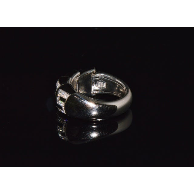 Vintage Roberto Coin Cobra 0.40ct Diamond Articulating Ring in Solid 18k White Gold, Size 8 For Sale - Image 12 of 17