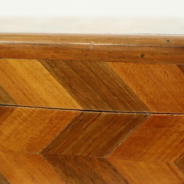 Art Deco Style Wooden Jewelry Box with Chevron Inlay, 1950s For Sale - Image 11 of 18