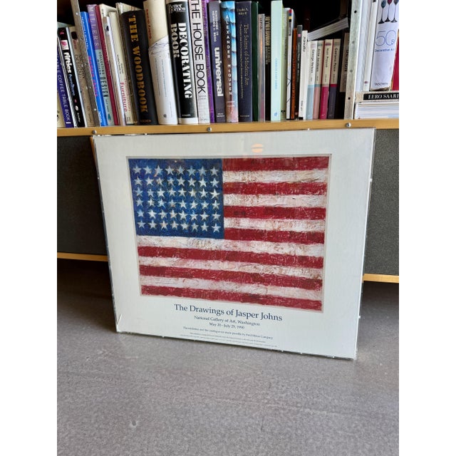 Postmodern Jasper Johns 1990 National Gallery of Art Exhibition Poster Custom Acrylic Box Frame Jerry Solomon La For Sale - Image 3 of 13