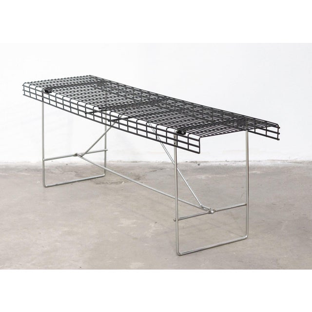 Metal Filoggetto Metal Bench by De Marco & Rebolini for Robots, 1970s For Sale - Image 7 of 7