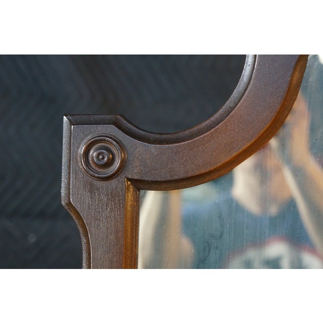 Brown Antique Jacobean Gothic American Walnut Vanity Dressing Table Tri Fold Mirror For Sale - Image 8 of 18