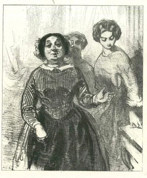 Paul Gavarni, The Accompanying, Original Lithograph, 1881