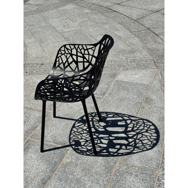 Janus Et Cie Forest Black Aluminum Outdoor Dining Armchairs – 22 Available For Sale - Image 9 of 18