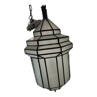 1990s Milk Glass Prism Lantern For Sale