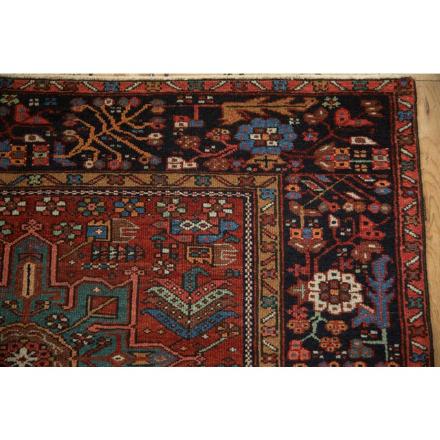 Red 1930s Vintage Persian Karaja Triple Medallion Wool Rug For Sale - Image 8 of 9