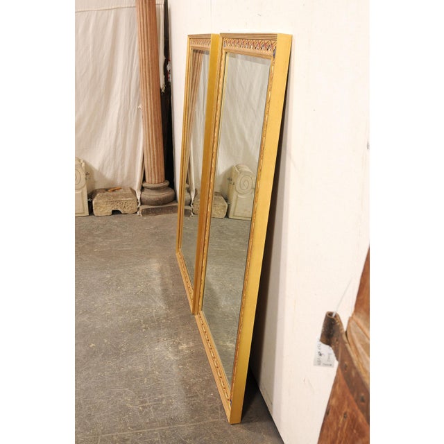Gold Mid 20th Century Large Pair of Richly Decorated Gilt Mirrors For Sale - Image 8 of 12