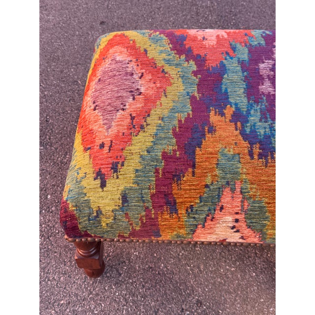 Mid 20th Century Kilim Ottoman For Sale In Kansas City - Image 6 of 17