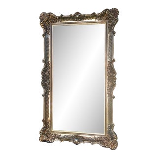 Vintage Basset Large Gold Hollywood Regency Wall Mirror For Sale