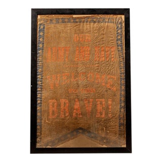 Early 20th Century Military Ball Banner For Sale