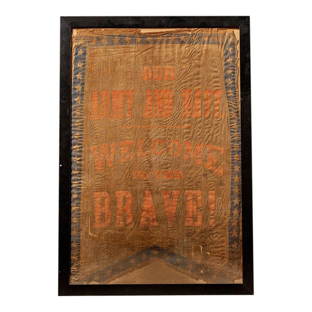 Early 20th Century Military Ball Banner For Sale