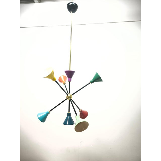 Vintage Metal Sputnik Light, 1960s For Sale - Image 4 of 17