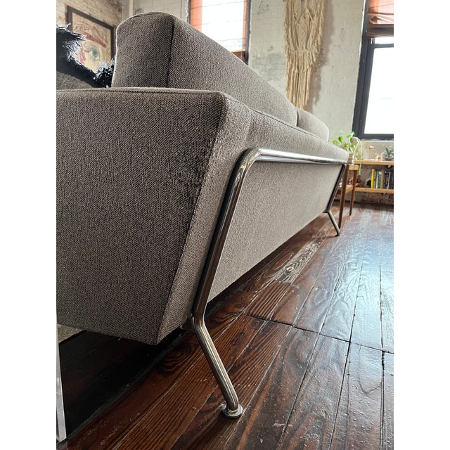 Contemporary 1990s Modern Piero Lissoni Cassina Nest Grey Chrome Sofa, Italy For Sale - Image 3 of 6