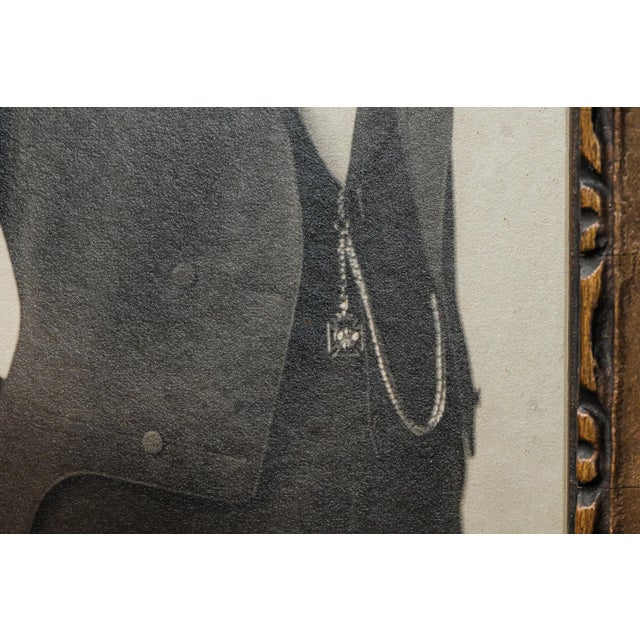 Photography Handsome Man Tuxedo Gilded Age Framed Antique Original Portrait Photograph For Sale - Image 7 of 13