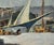 Paul Bret, Unloading & Loading Ships, Palermo Harbour, Sicily, 1930s, Oil Painting, Framed For Sale - Image 8 of 18