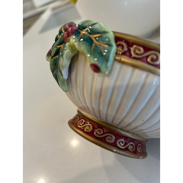 Ceramic Vintage Fitz & Floyd Kristmas Kitty Ceramic Box For Sale - Image 7 of 8