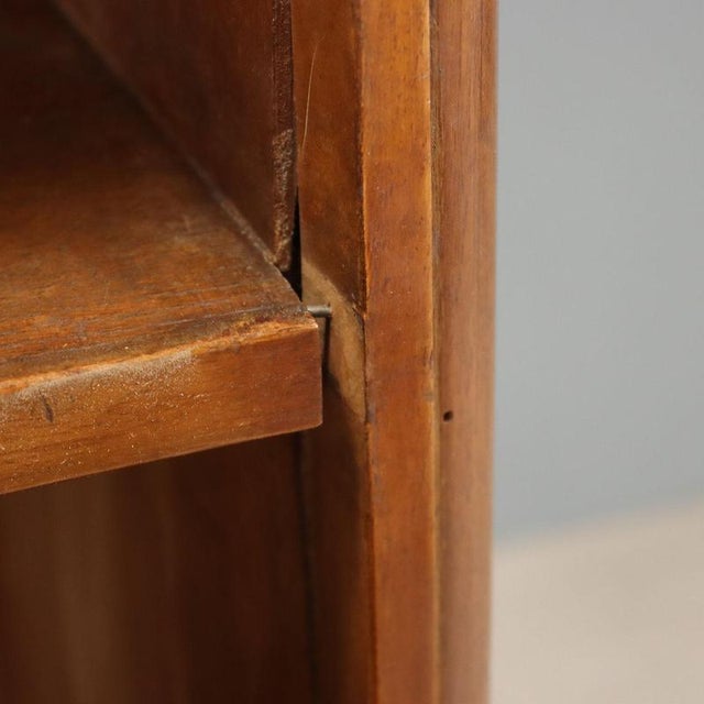 20th Century Open Walnut Bookcase with Balustrade, Italy For Sale - Image 6 of 10