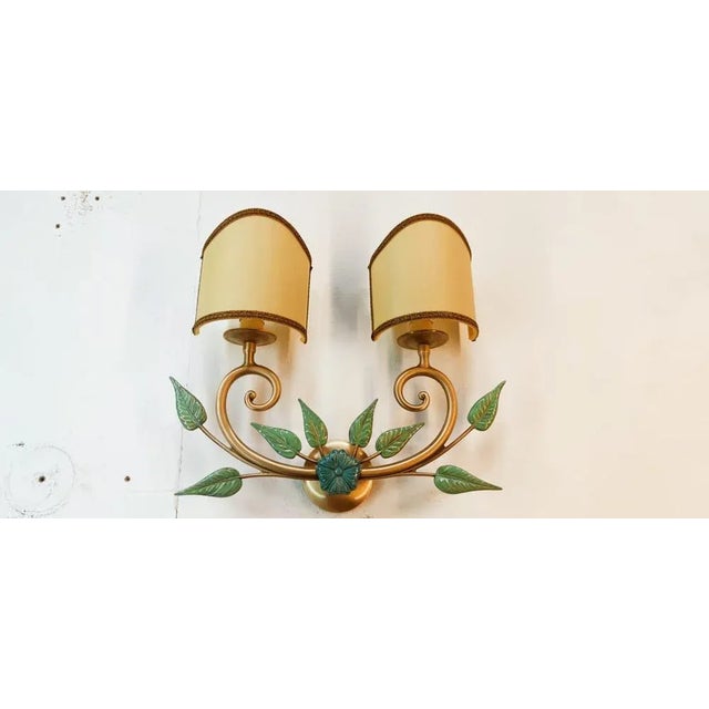 Brass and Vellum Wall Sconce For Sale - Image 9 of 9