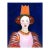 Lady With Orange Crown, Contemporary Portrait Oil Painting by Alexandra Swistak For Sale
