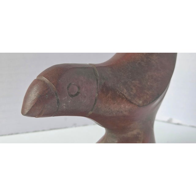 Bronze Bronze Parrot Sculpture - Detailed Tropical Bird Statue (9"h X 4"l) For Sale - Image 8 of 9
