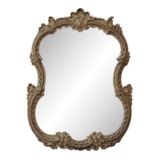 Italian 19th Century Louis XV Carved Giltwood Mirror For Sale