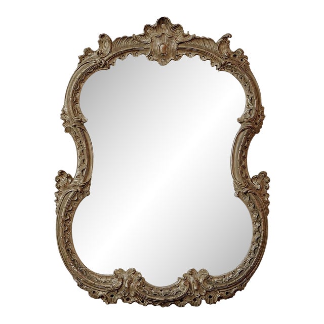 Italian 19th Century Louis XV Carved Giltwood Mirror For Sale