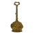 Antique Flower Basket Motif Cast Brass Doorstop For Sale