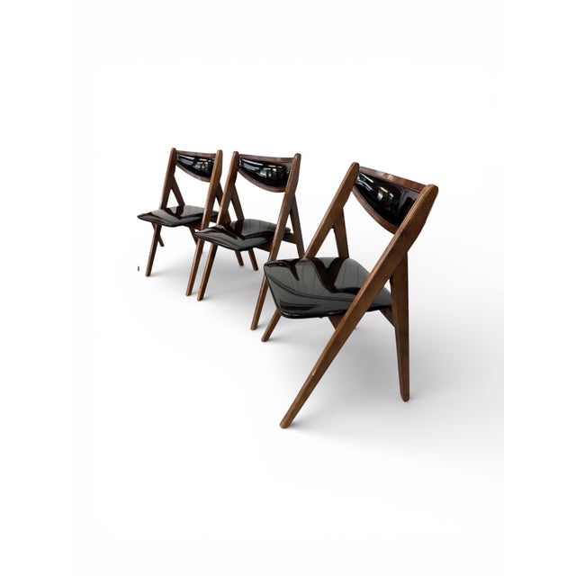 Mid-Century Modern Mid-Century Modern Stakmore Folding Dining Chairs - Set of 4 For Sale - Image 3 of 9