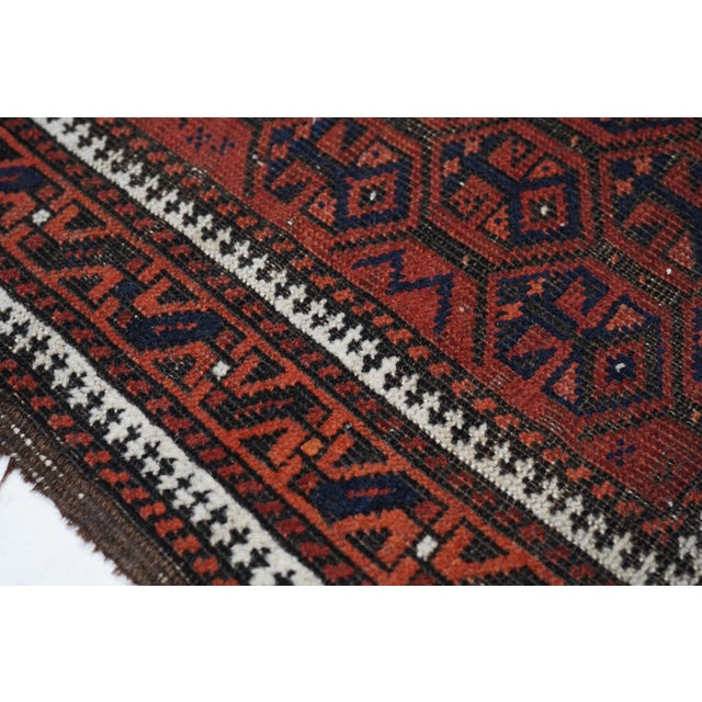 Antique Balouch Rug 2'8'' X 4'0" For Sale - Image 9 of 10