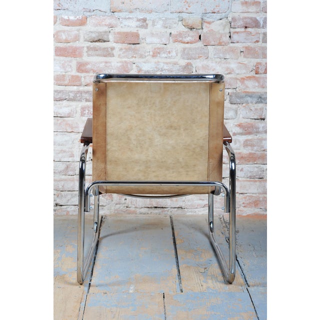 Wood Czech Bauhaus Chrome Armchair attributed to M. Breuer for Thonet, 1920s For Sale - Image 7 of 15