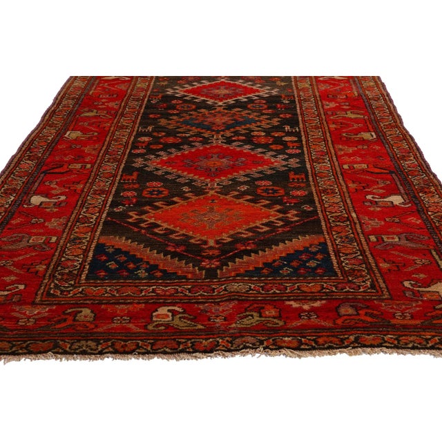 Antique Persian Azerbaijan Rug - 03'05 X 13'00 For Sale - Image 4 of 9
