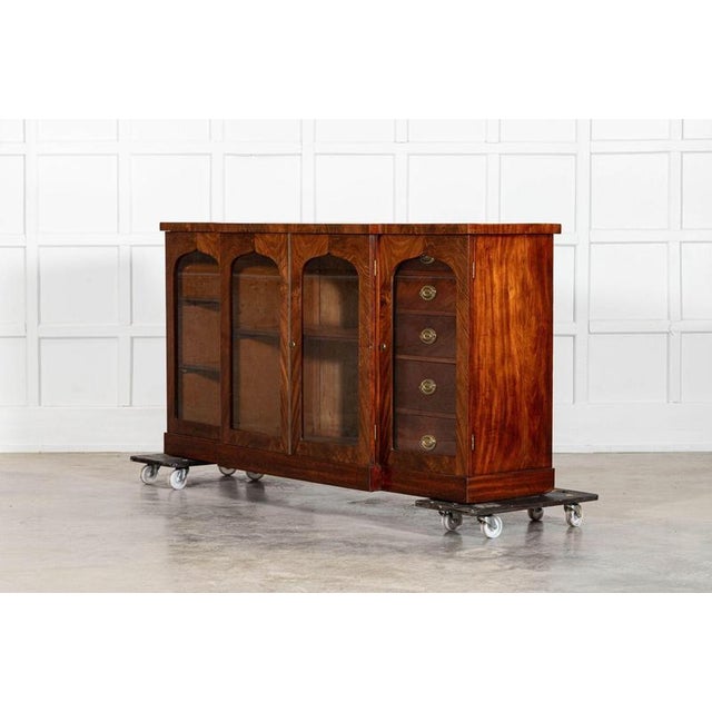 Early 19th Century English Regency Mahogany Breakfront Sideboard, 1800s For Sale - Image 5 of 18