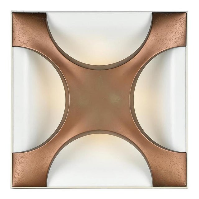Copper Composition of Oyster Wall Lamps by Rolf Krüger, 1960s, Set of 16 For Sale - Image 8 of 10