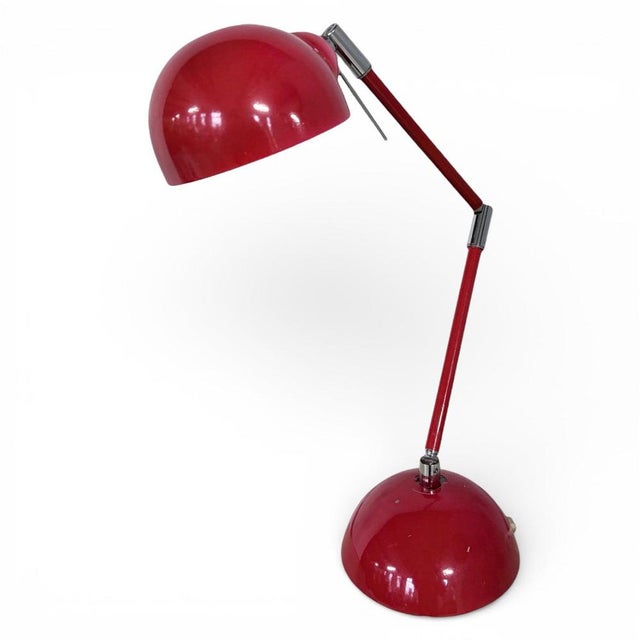 Mid-Century Modern Red Desk Lamp For Sale - Image 9 of 9