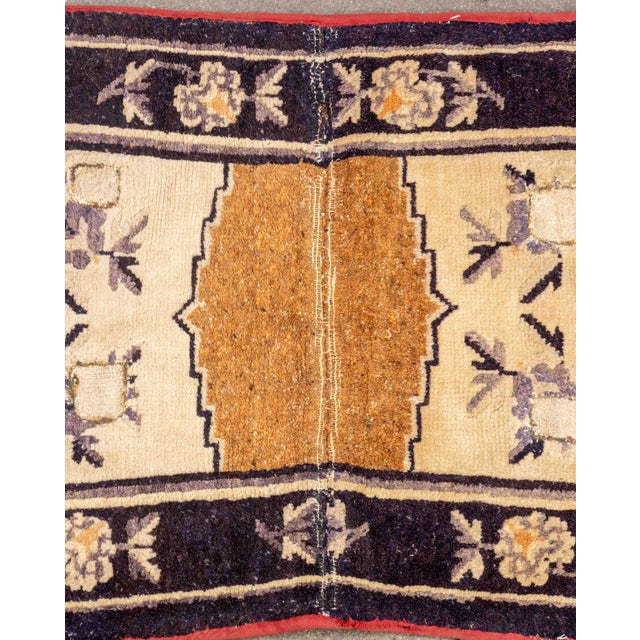 Chinese Chinese Saddle Rug, 4' 6" X 2' 1" For Sale - Image 3 of 7