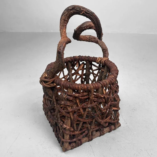 Japanese Organic Hanakago Ikebana Basket, 1960s For Sale - Image 13 of 15