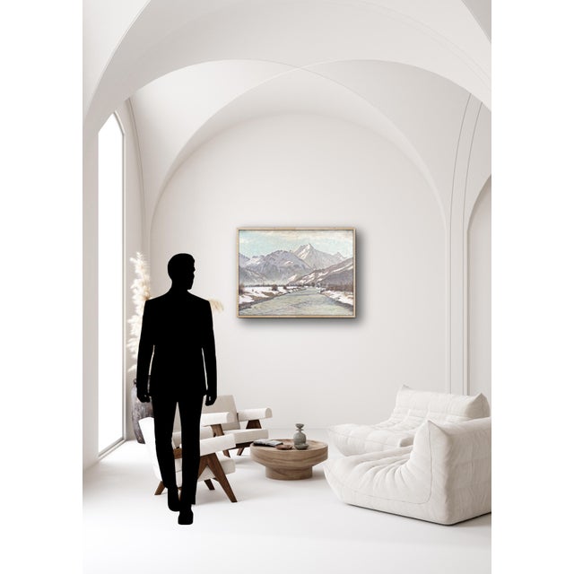 1920s Alex Weise, Snowy Landscape, Oil Painting on Canvas, 1920s For Sale - Image 5 of 16