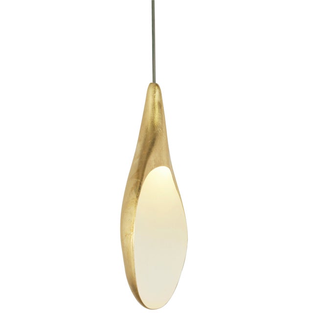 2020s Ceramic Pendant Light, Gold, Large - Stillabunt by Oggetti For Sale - Image 5 of 6