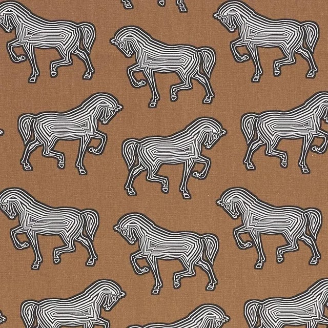 Schumacher Faubourg Fabric in Brown For Sale
