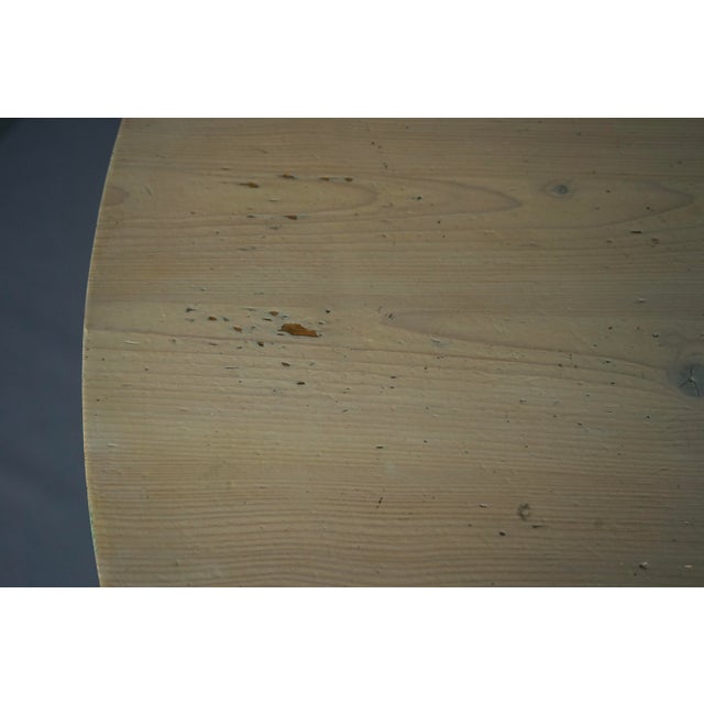 Beige Architectural Handmade Dining Table in White-Washed Pine, 1970s For Sale - Image 8 of 18