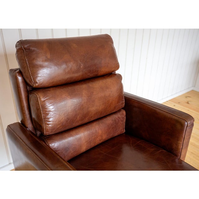 Leather Executive Desk Swivel Chair in Cigar Leather by Timothy Oulton for Halo, 2010s For Sale - Image 4 of 18