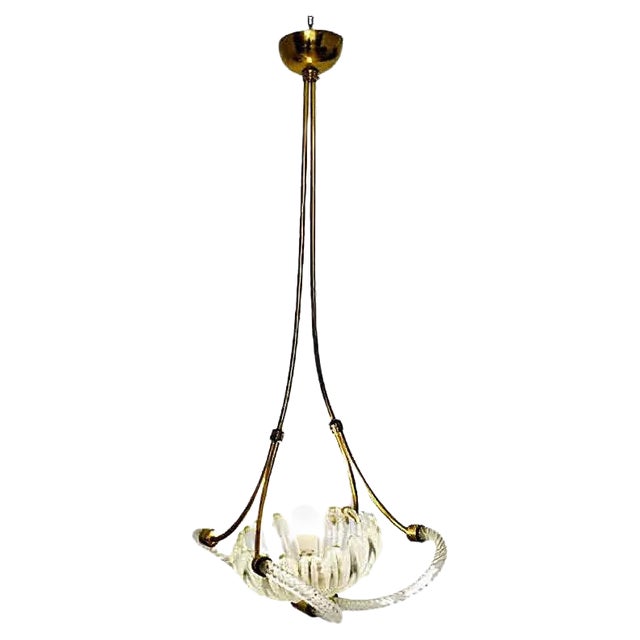 Vintage Ceiling Lamp from Barovier & Toso, 1940s For Sale