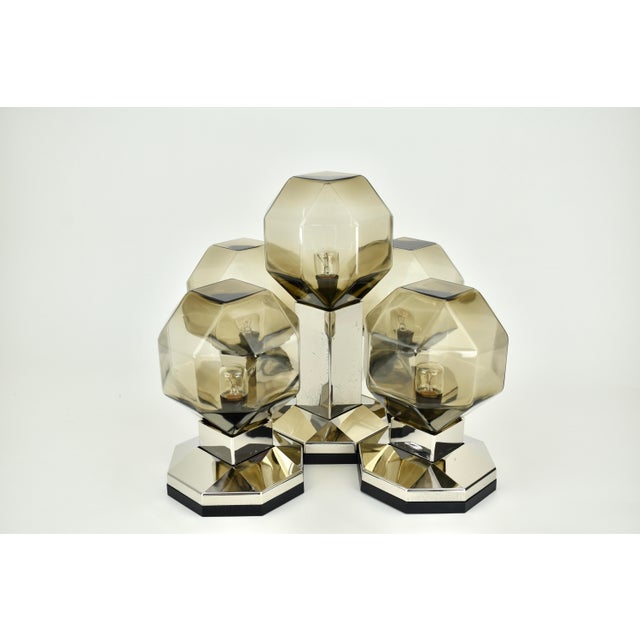 Mid-Century Modern 1970s Motoko Ishii Modular Flush Mount for Staff Leuchten - Set of 5 For Sale - Image 3 of 17