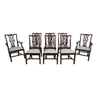 Set of 8 Henkel Harris Model 115 Mahogany Dining Room Chairs For Sale