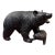 Black Forest Carved Wood Bear and Cub Sculpture For Sale