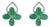 4.22 Ct Natural Pear Emerald & Diamond Floral Cluster Stud Earrings in 925 Silver, a Pair For Sale