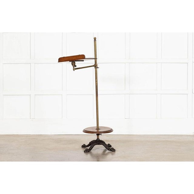 19th Century English Brass Reading Stand Table, 1880 For Sale - Image 9 of 12