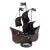 Vintage Brutalist Wrought Metal Pirate Ship Lamp For Sale