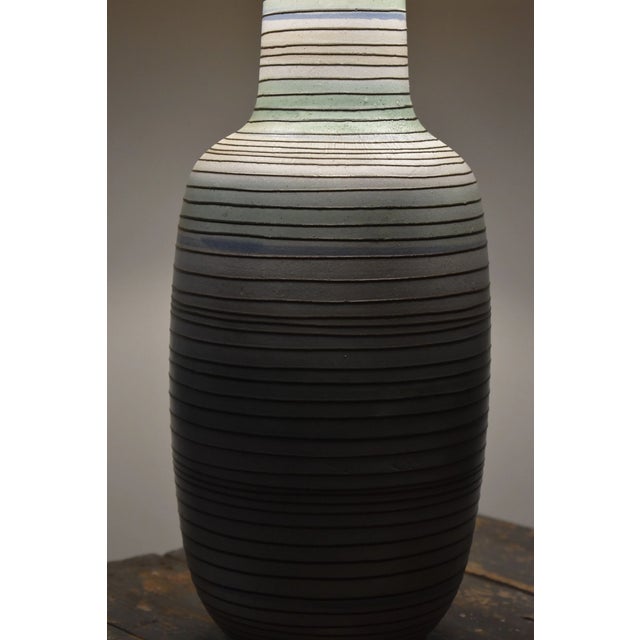 Vintage Large-Scale Glazed Ceramic Bottle Lamp Attributed to Lee Rosen for Design Technics, Circa Mid-20th Century For Sale - Image 9 of 15