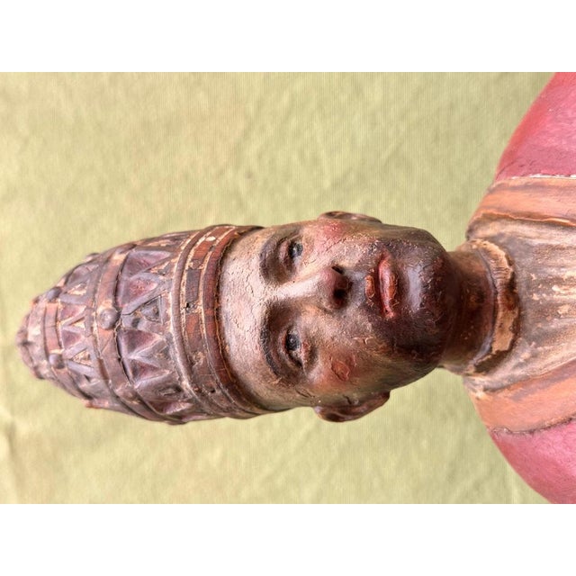 Baroque Polychrome Wood Carving of Pope Borgia, 1600s For Sale - Image 3 of 12
